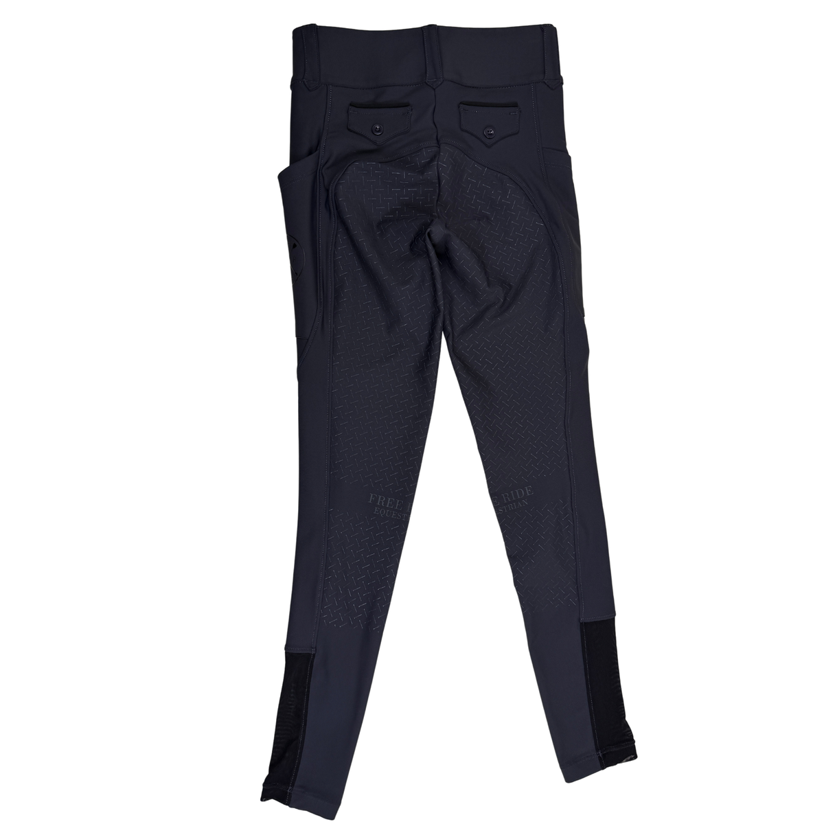 Free Ride Equestrian 'Lux' Full Seat Breeches in Steel Grey
