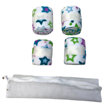 Classic Equine Polo Wraps in White Stars