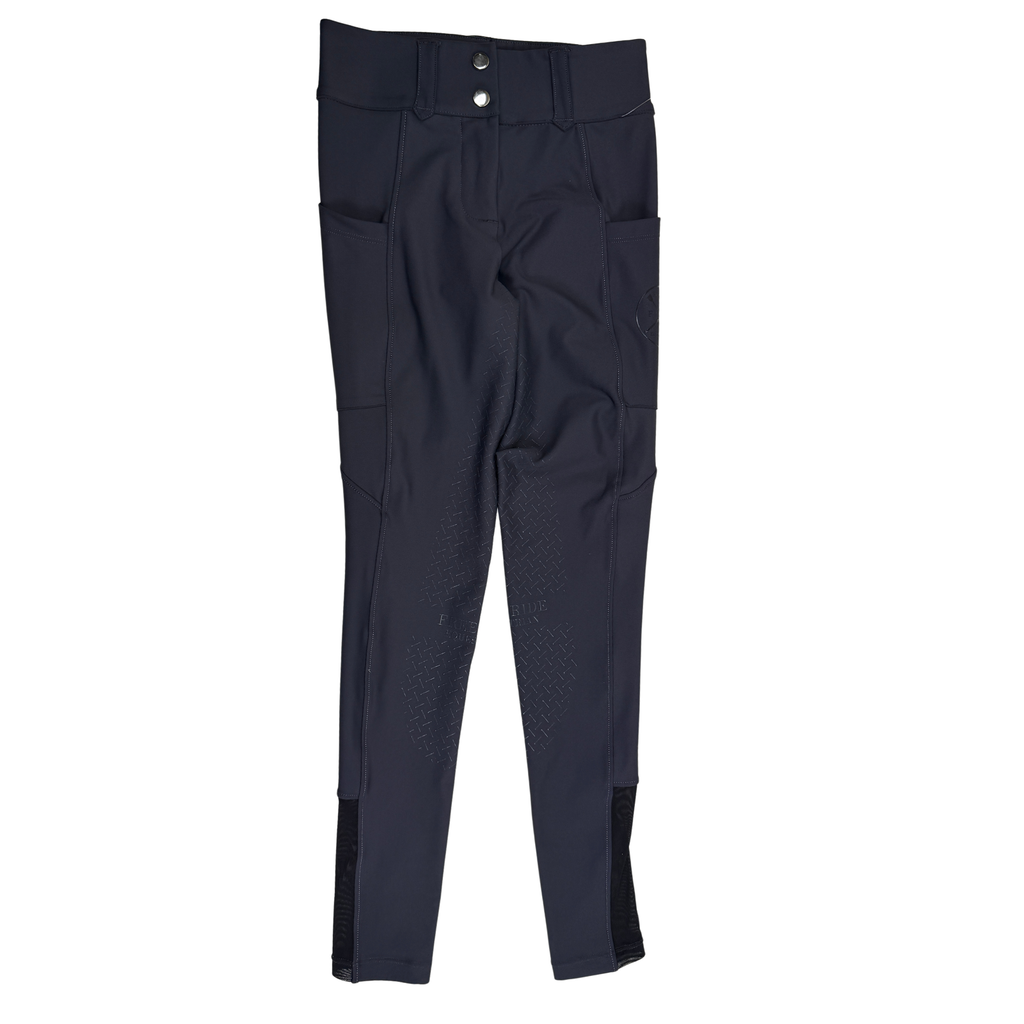 Free Ride Equestrian 'Lux' Full Seat Breeches in Steel Grey