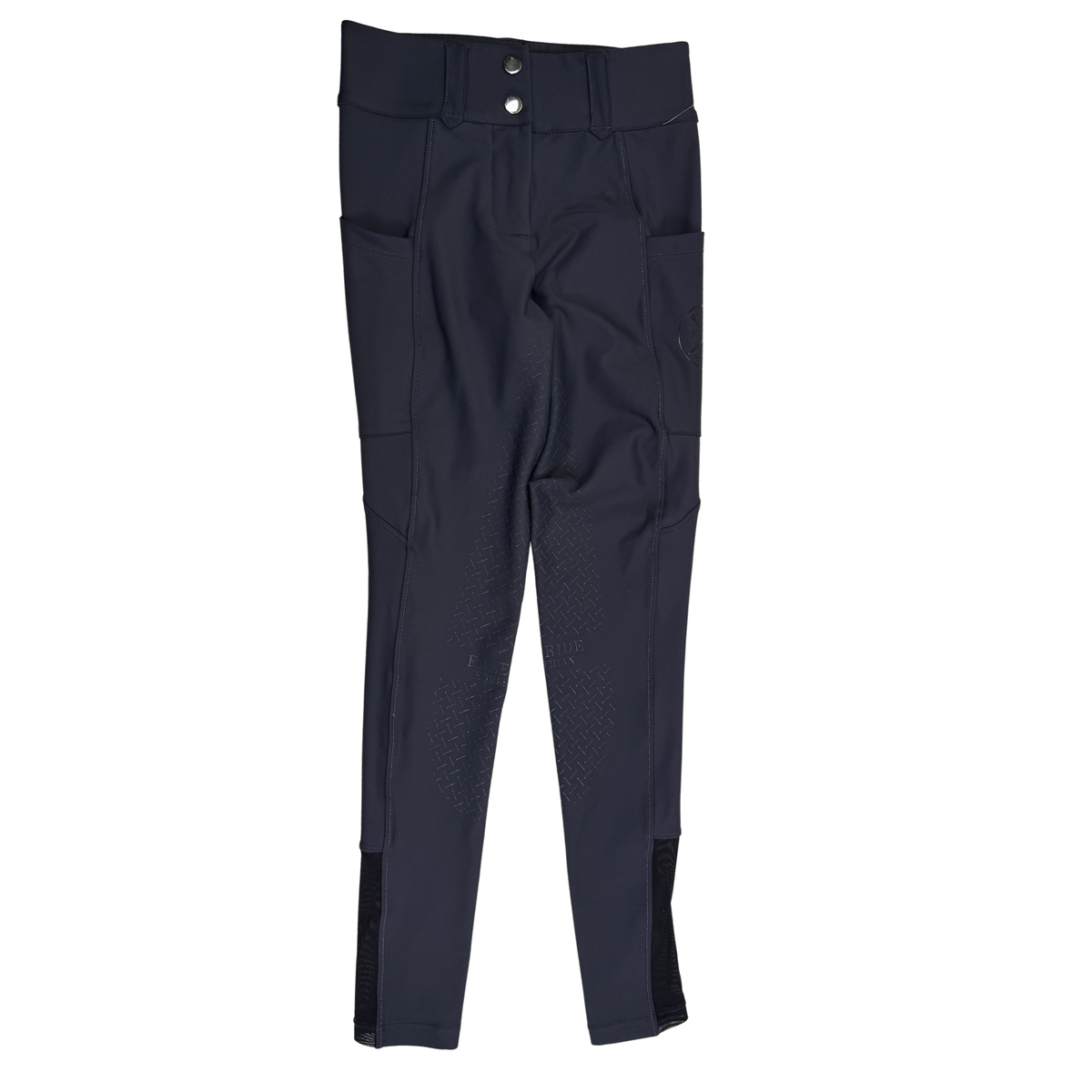 Free Ride Equestrian 'Lux' Full Seat Breeches in Steel Grey