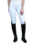Equestrian Stockholm 'Dressage Movement' Riding Tights in White - XS