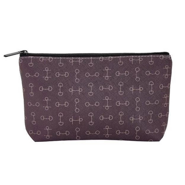 Lila Cosmetic Pouch in Brown Bits