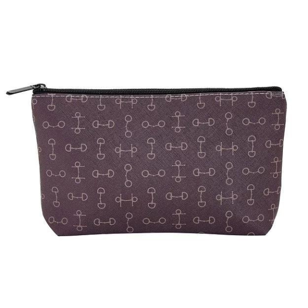 Lila Cosmetic Pouch  in Brown Bits - 5" x 9.5"