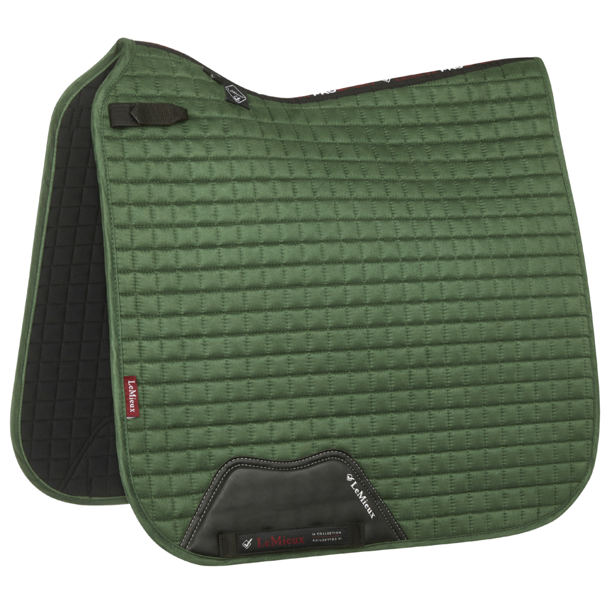LeMieux Suede Dressage Pad in Hunter Green
