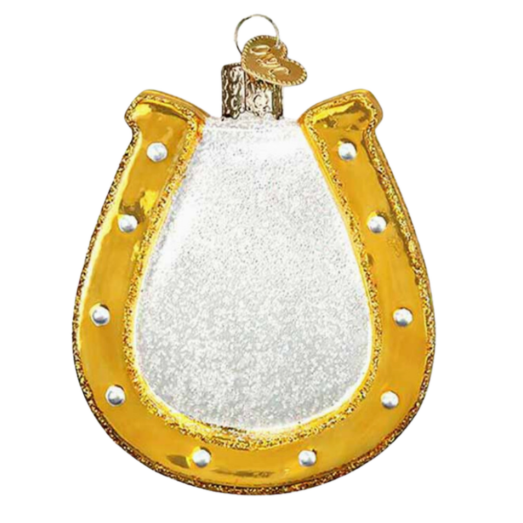 Kelly &amp; Co. Glass Ornament in Horseshoe