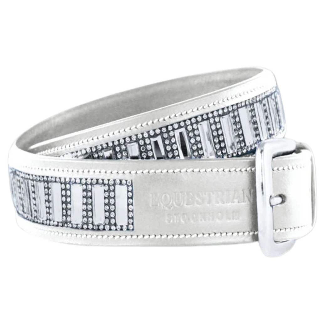 Equestrian Stockholm 'Contest' Belt in White 