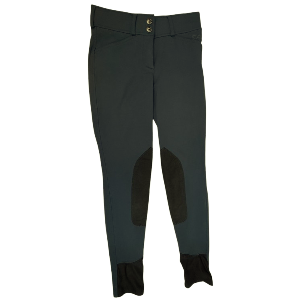 RJ Classics Kids 'Avery' Knee Patch Breeches in Hunter Green