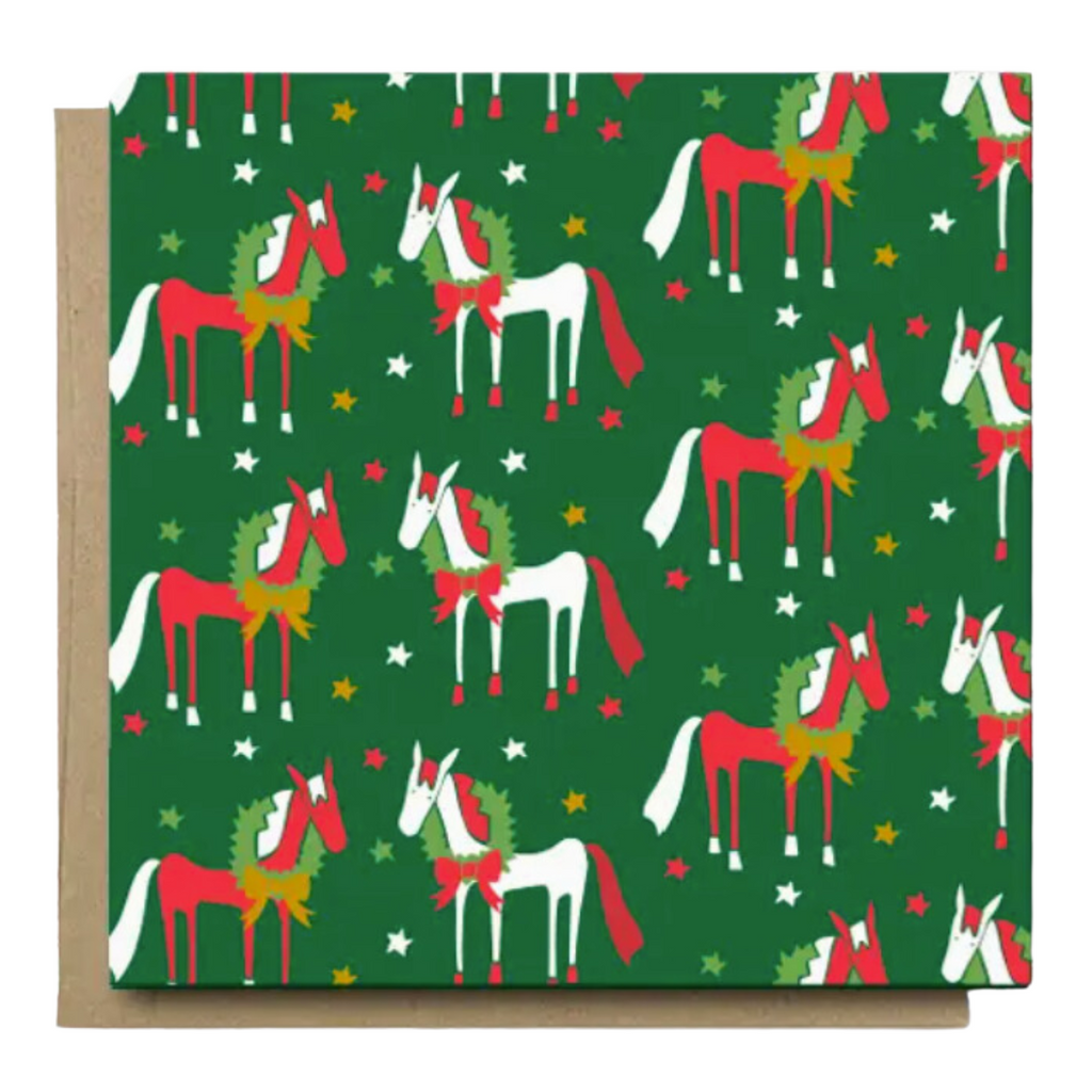 Mare Modern Goods "Holiday Pattern" Card in Green - 4.75"x4.75"