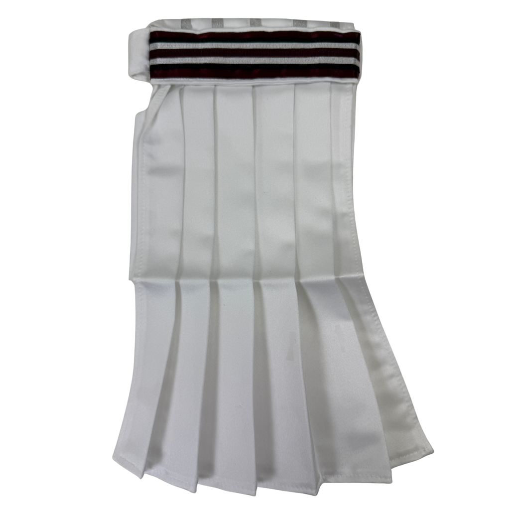 Dara James Designs Stock Tie in White/Black/Burgundy