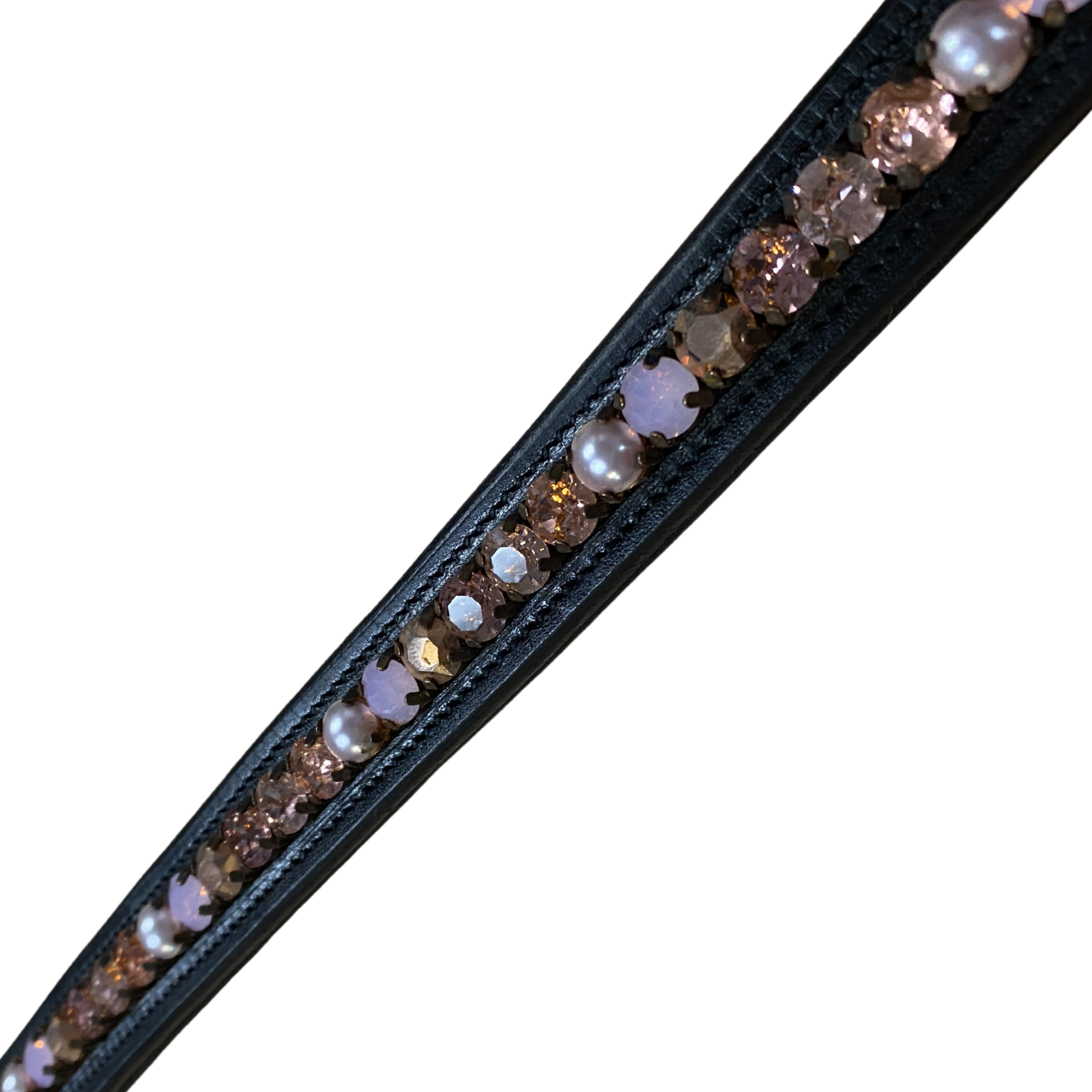 Red Barn 'Rose Pearl' Browband in Black