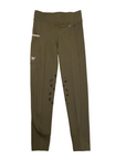Horze Monster Knee Patch Tight in Khaki Green
