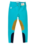 Tailored Sportsman Kids 'Trophy Hunter' Boot Sock Breeches in Malachite/Tan