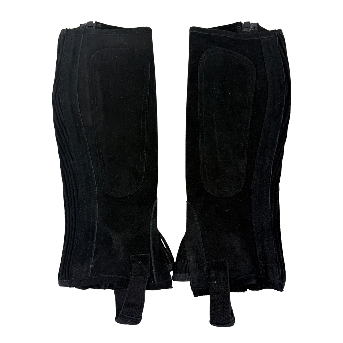 Perri's Suede Zipper Half Chaps in Black