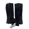 Inside of Perri's Suede Zipper Half Chaps in Black