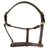 Leaders Triple Stitch Leather Halter in Brown