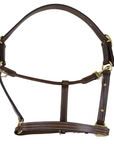 Leaders Triple Stitch Leather Halter in Brown