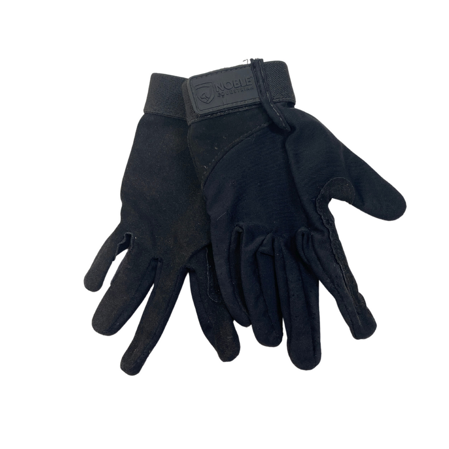 Noble Equestrian Perfect Fit Riding Gloves in Black 