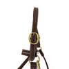 Leaders Triple Stitch Leather Halter in Brown