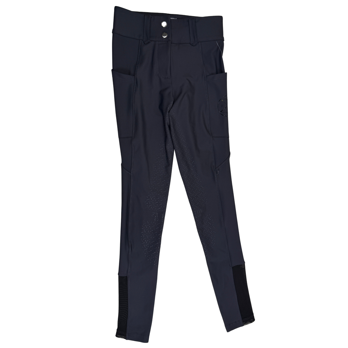 Free Ride Equestrian 'Lux' Full Seat Breeches in Steel Grey