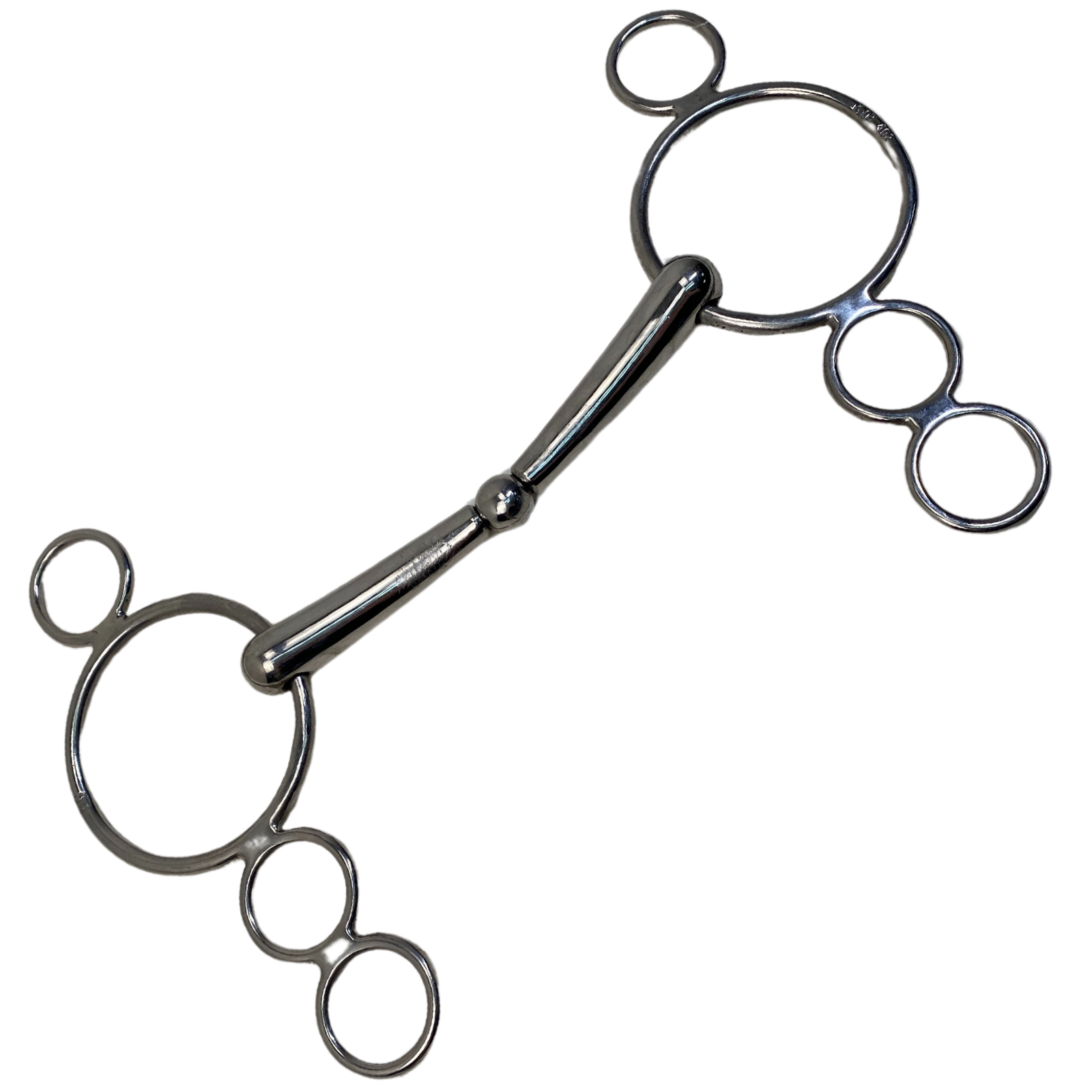 KY Rotary 3 Ring Dutch Gag Bit in Stainless Steel