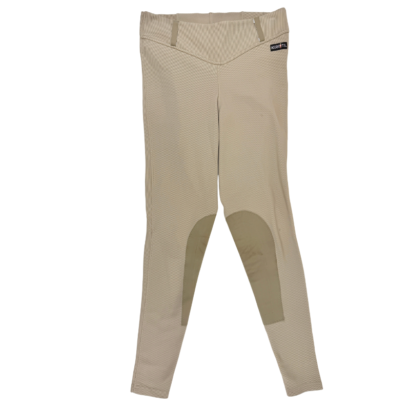 Kerrits Microcord Knee Patch Tights in Tan