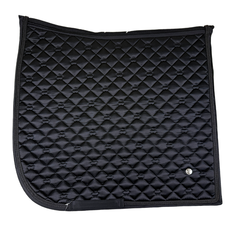 Dapplebay Sport Satin Dressage Saddle Pad in Black