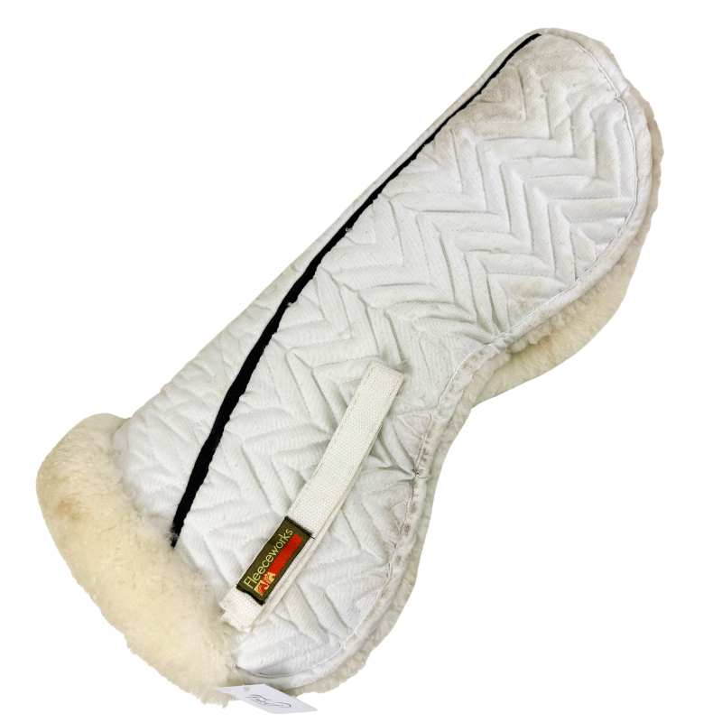 Fleeceworks FXK Half Pad w/ Plain Edge in White