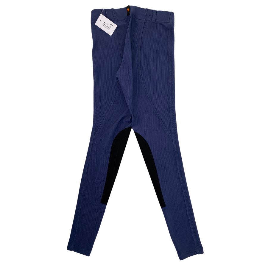 Kerrits Microcord Knee Patch Tights in Cerulean/Black - Women's Small
