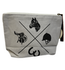 Spiced Equestrian 'Vintage Rider' Makeup Bag in Grey
