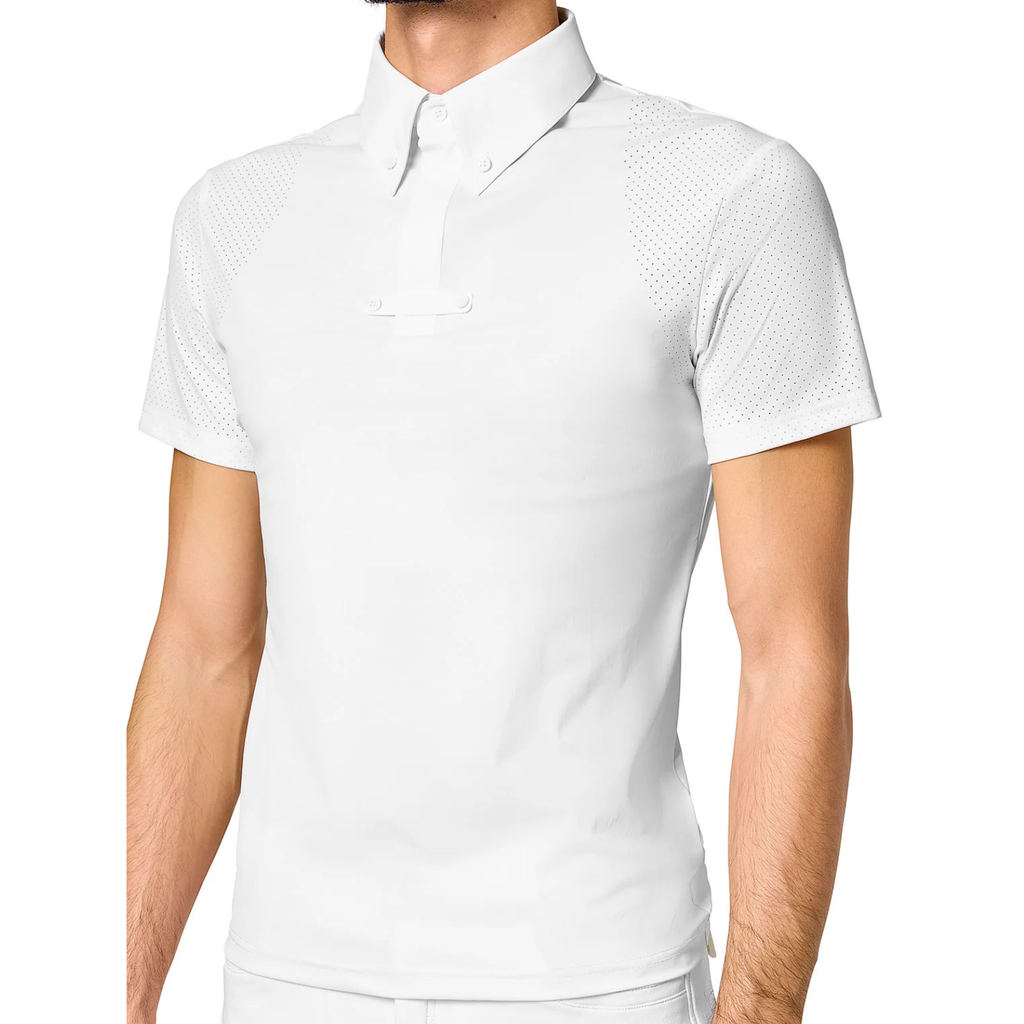 Equestrian Stockholm 'Divine Motion' Competition Shirt in White - Men's Large