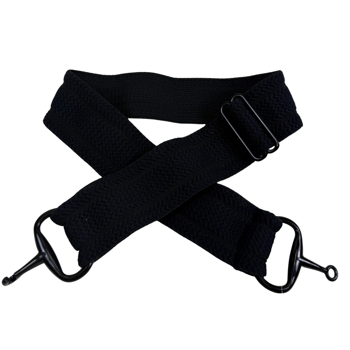 Ellany Equestrian Snaffle Stretch Belt in Black Chevron