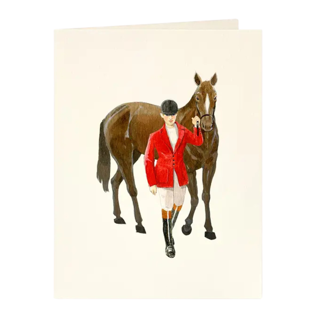 Faire Horse and Equestrian Greeting Cards in Back to the Barn