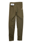 Back of Horze Monster Knee Patch Tight in Khaki Green