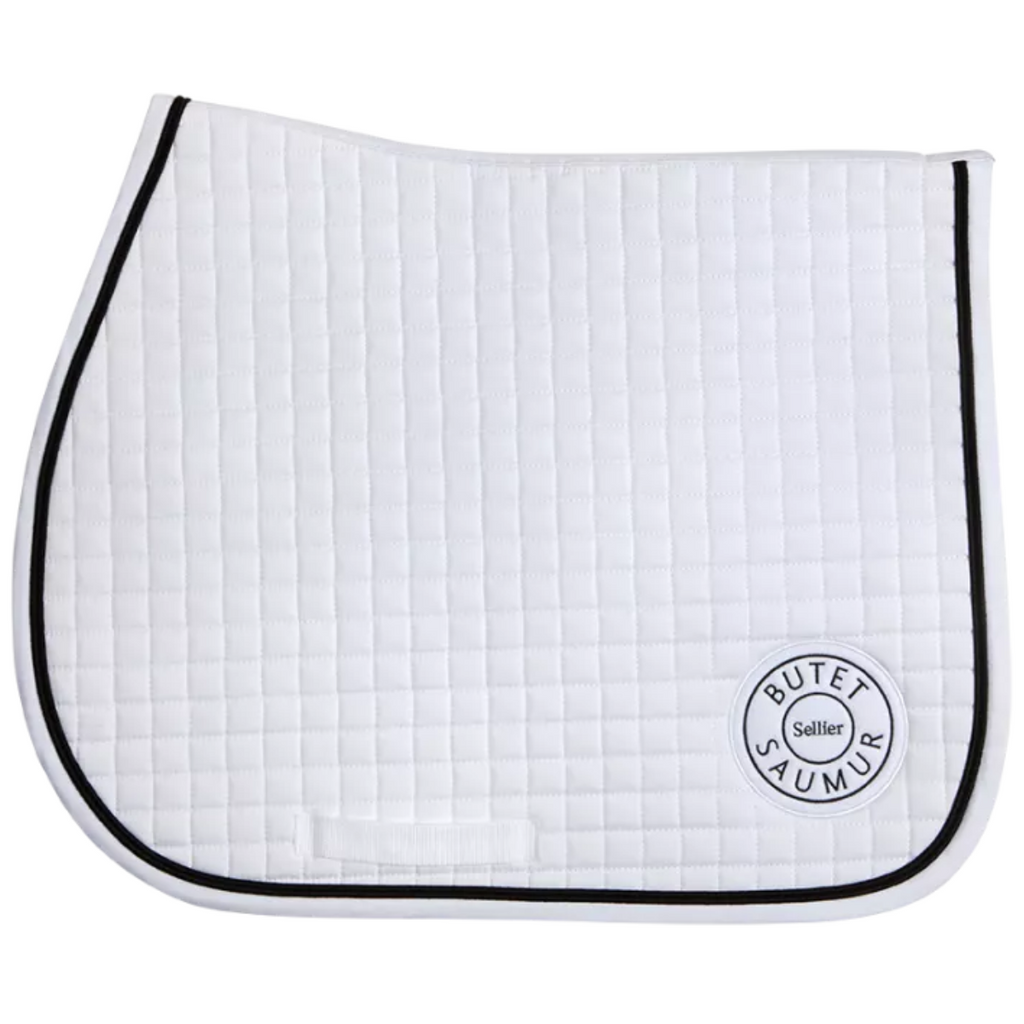 Butet Jump Saddle Pad in White/Black - Full
