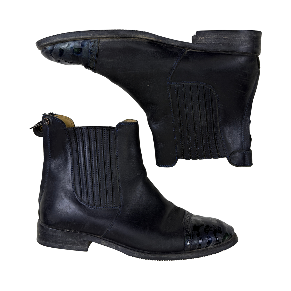 Kingsley 'Berlin' Chelsea Boots in Black/Iridescence