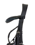 Halter Ego Patent Flash Snaffle Bridle in Black/Croc