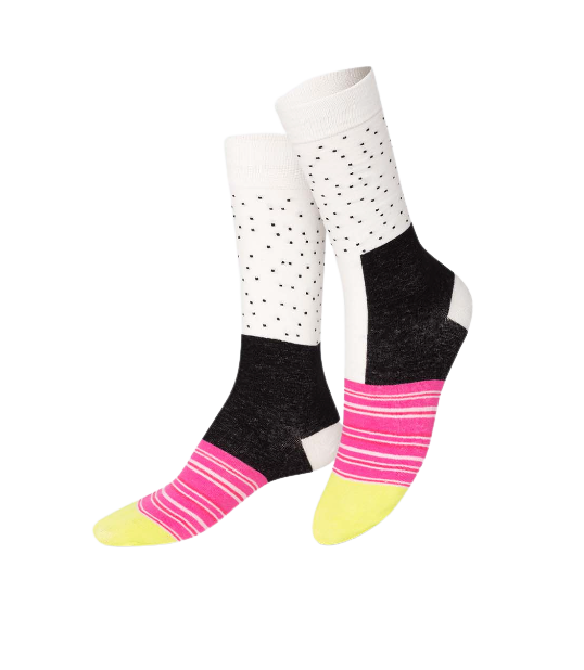 Cali Roll socks on model feet.
