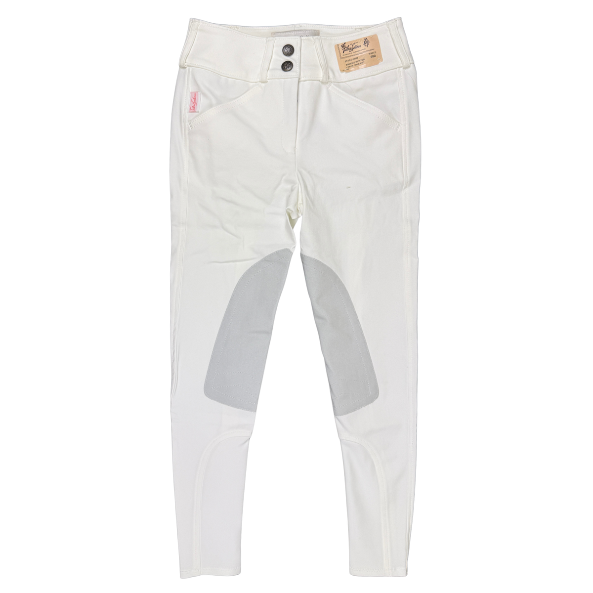 Tailored Sportsman Kids 'Trophy Hunter' Boot Sock Breeches in White/Grey