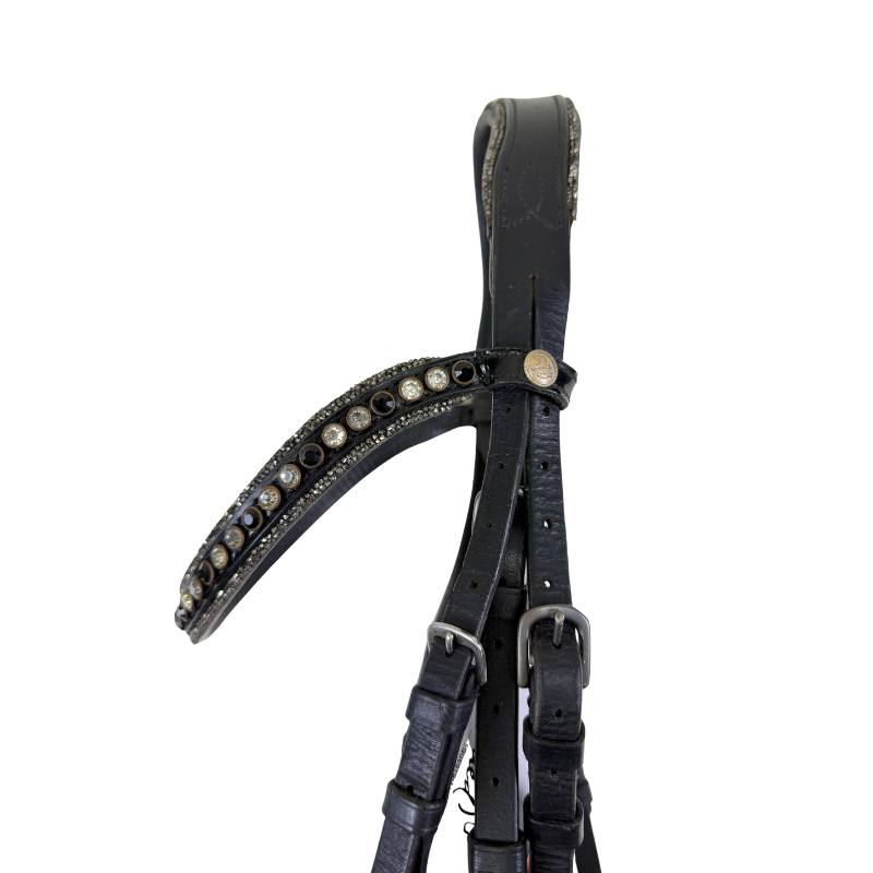 Crystal Dressage Bridle in Black