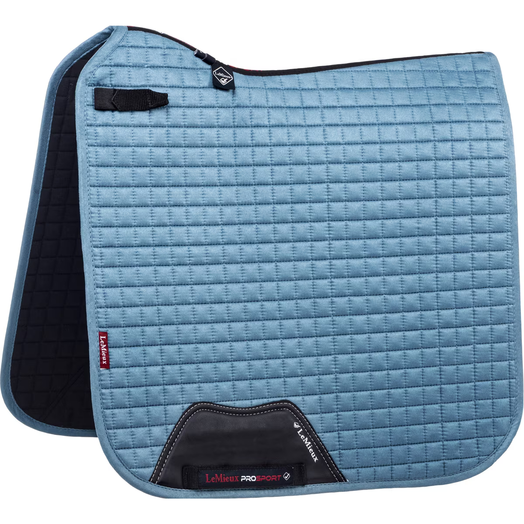 LeMieux Suede Dressage Pad in Ice Blue