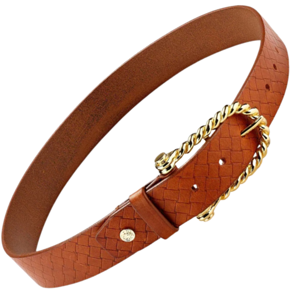 Hannah Childs Twisted Bit Belt in Chestnut