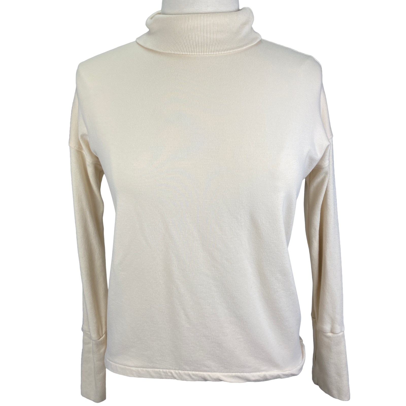 Two Bits Equestrian Bamboo Turtleneck in Cream 