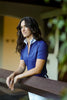 Equisite 'Bella' Short Sleeve Show Shirt in Midnight Blue
