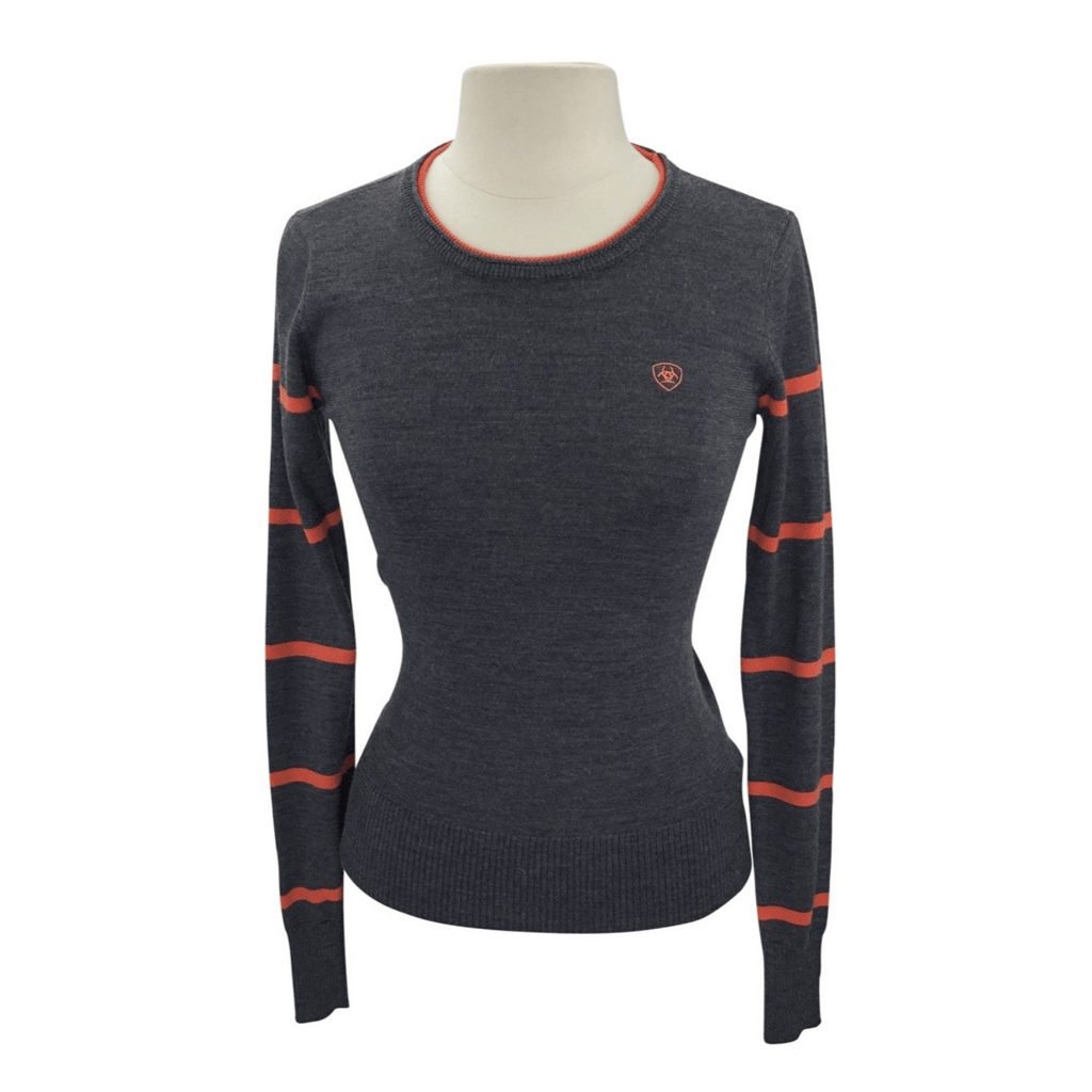 Ariat Alessio Sweater in Charcoal/Coral - Women's XS