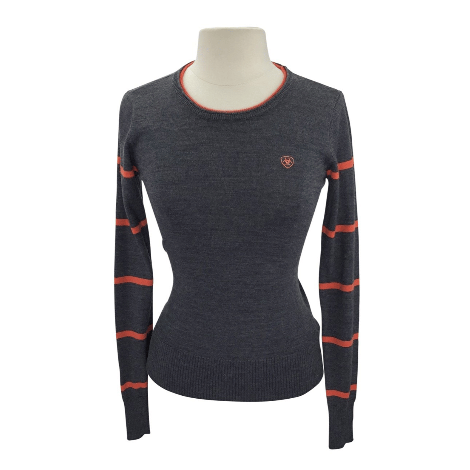 Ariat Alessio Sweater in Charcoal/Coral - Women&#39;s XS