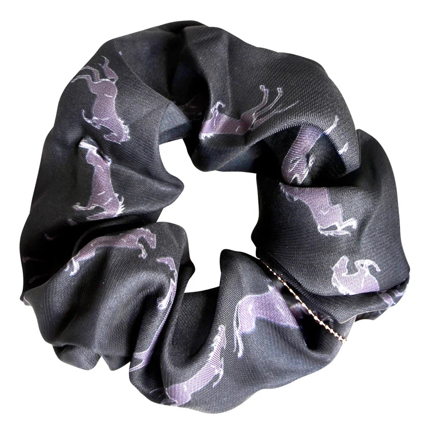 Spiced Equestrian Bascule Scrunchie in Onyx - One Size