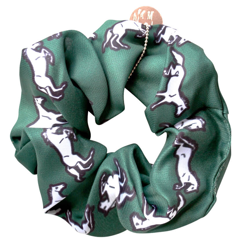 Spiced Equestrian Bascule Scrunchie in Hunter - One Size