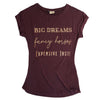 Spiced Equestrian Big Dreams Tee in Plum - Women's XS
