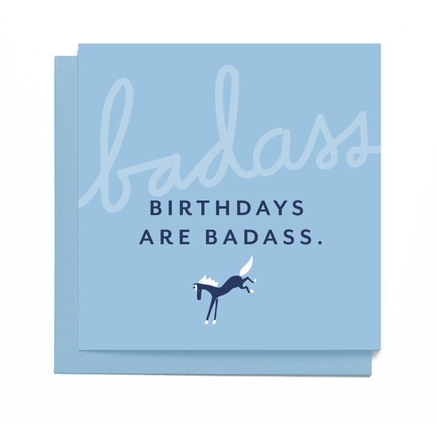 Mare Modern Goods "Badass Birthday" Card in Blue