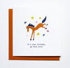 Mare Modern Goods "Birthday Buck Greeting" Card in White - 4.75" x 4.75"